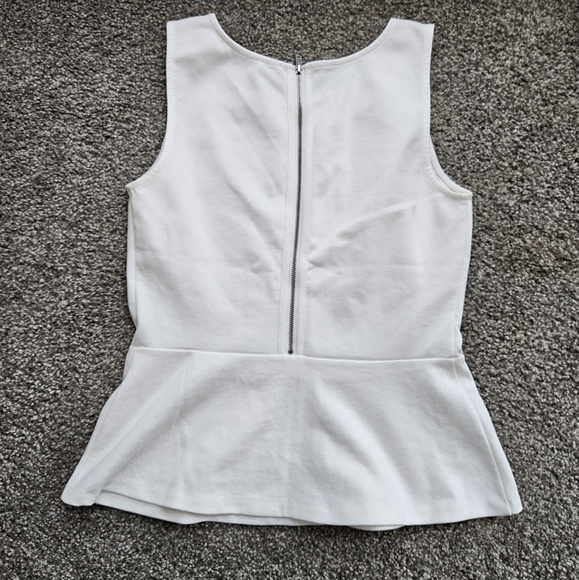 Loft white peplum top xs - Picture 3 of 3